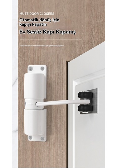 Harborstore Alüminyum Alaşımlı Tampon Otomatik Kapı Kapatıcı - Beyaz - Wr0709205