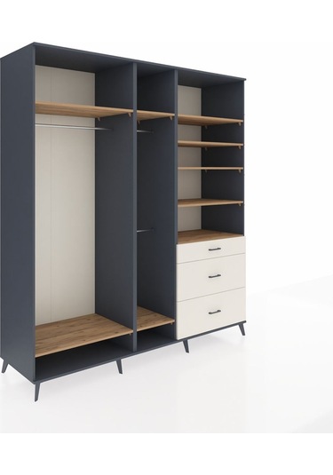 Kronos Dolap 9 Raflı 3 Çekmeceli 3 Askılı 220x59x243 Antrasit-çam/aytaşı Atlas Çam/aytası Kronos Dolap 9 Raflı 3 Çekmeceli 3 Askılı 220x59x243 Antrasit-çam/aytaşı Atlas Çam/aytası