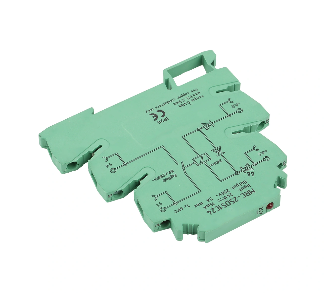 Tenfowee Plc Arayüz Rölesi Mrc-25d51c24: 5a No, 24vdc Giriş, Led Gösterge, Ts-35 Ray Montaj, Agsno2 Kontak, 4kv İzolasyon