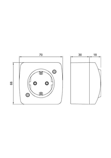 Elbi Alsu Sıva Üstü Topraklı Priz
