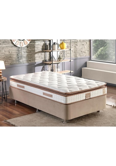 Nironyatak Niron Queen 120X200 Cm Bir Buçuk Kişilik Pedli Lüks Yatak Tam Erg