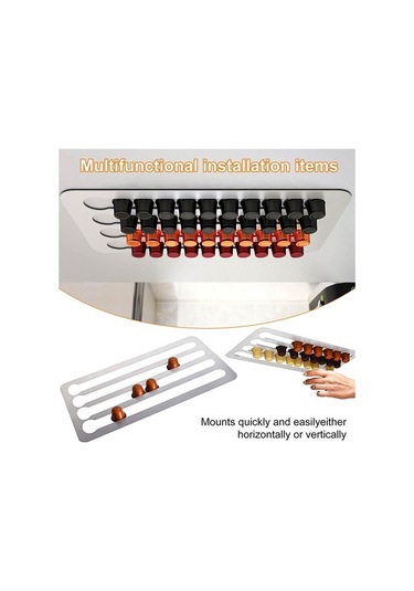 Metabagua Pod Tutucu 40 Pod Tutucu Paslanmaz Çelik Duvara Monte Kahve Kapsülü Organize Ofisler Için Uygun M7uvep Çok Renkli