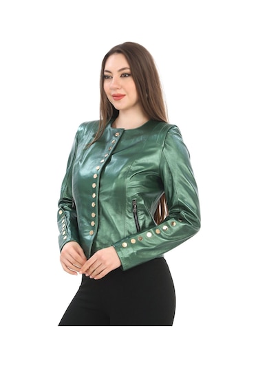 Kadın Hakiki Kuzu Derisi Ceket