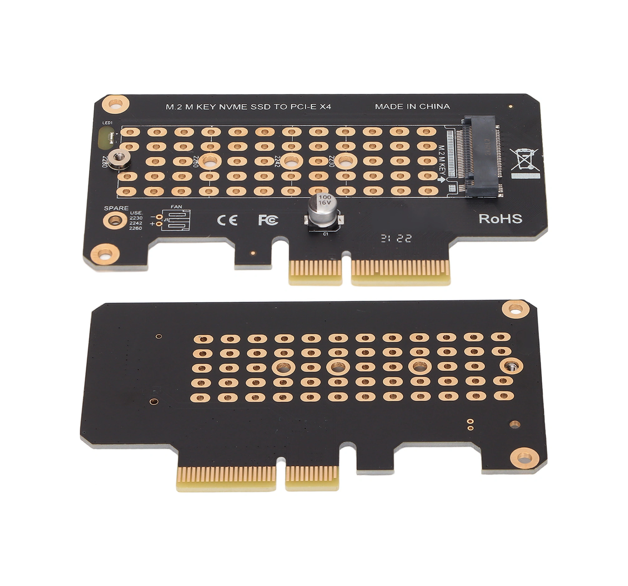 Xiyyadms M.2 Nvme M Key Ssd'den Pcıe 3.0'a X4 Donüştürücü Kartı - 32gbps Hız, 2230/2242/2260/2280 Destekli, Win/mac/linux Uyumlu, Yarı Yüksek Panelli Genişletme Kartı