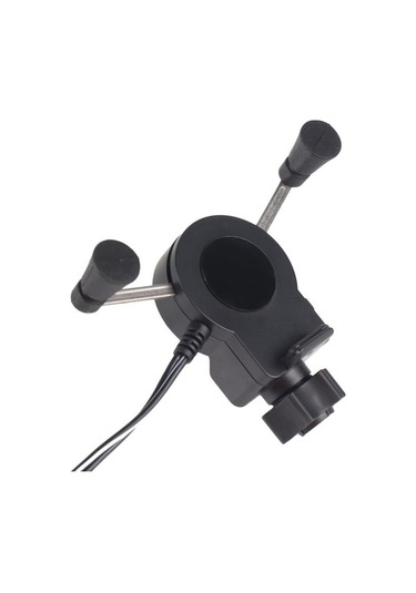 Besthome1 Usb Şarj Telefon Tutucu Motosiklet Bisiklet Gidon Dağı Şarj Cihazı Siyah