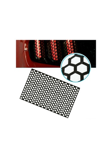 Singree Evrensel Araç Stop Lambası Sticker - Siyah Pvc Bal Peteği Desenli Yapışkanlı