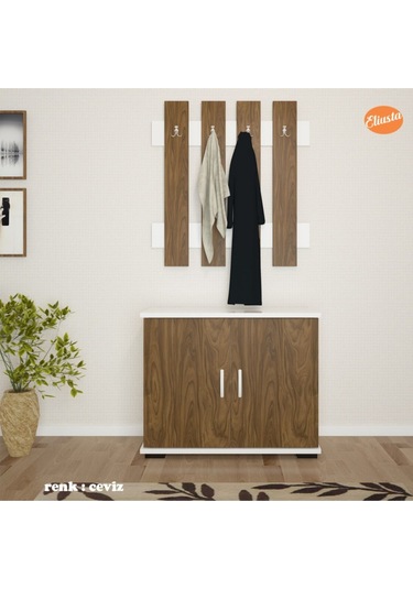 Portmanto Takım Ayakkabılık Vestiyer Askılıklı Ayakkabılık Dolabı Cordoba - Beyaz