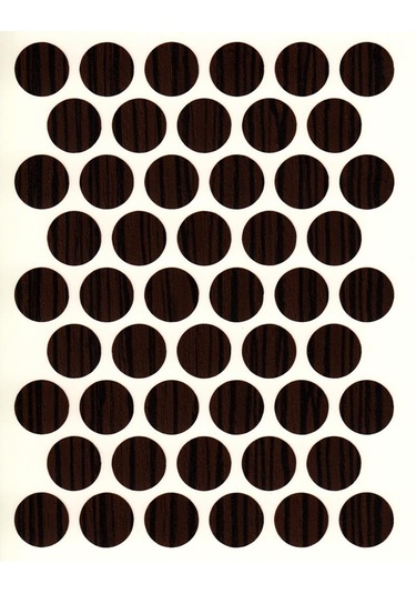 Yapışkan Tapa Koyu Zebrano 14mm