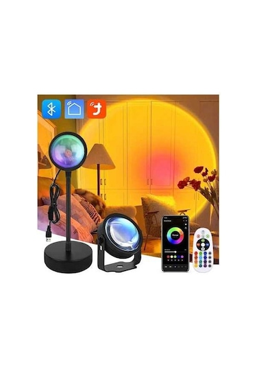 Novahub Tuya Akıllı Gün Batımı Lambası - Smart App, Bluetooth, Selfie Ve Parti Işığı B Korea B Çok Renkli