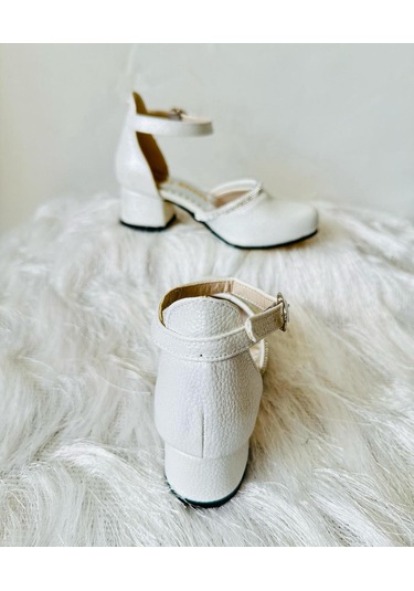 Gala Taş Detaylı Çocuk Topuklu Ayk. Krem