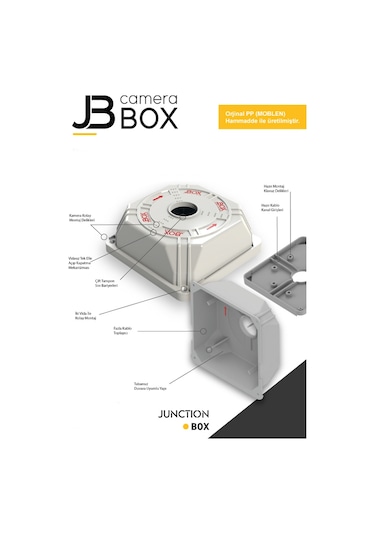Jbox 50 Adet Kamera Montaj Buatı ve Alt Kapağı