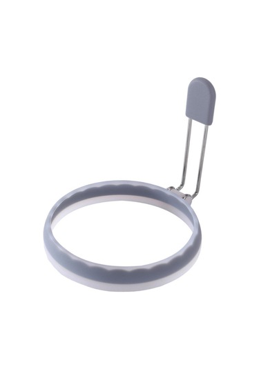 Silikon Yumurta Halkaları, Sızdırmaz Sıvı Yumurta Halkası Kalıbı, Geliştirilmiş Yapışmaz Yumurta Kızartma Tavası Pankek Ve Kahvaltı Sandviçleri İçin Gri