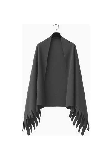 Softiva Polar Omuz Şalı 70x180 Cm Unisex Kışlık Şal Antrasit Gri Çok Renkli