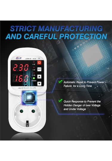 Mufunye Akıllı Çok Fonksiyonlu Priz Koruyucu: Aşırı Voltaj, Düşük Voltaj, Aşırı Akım Ve Kaçak Korumalı