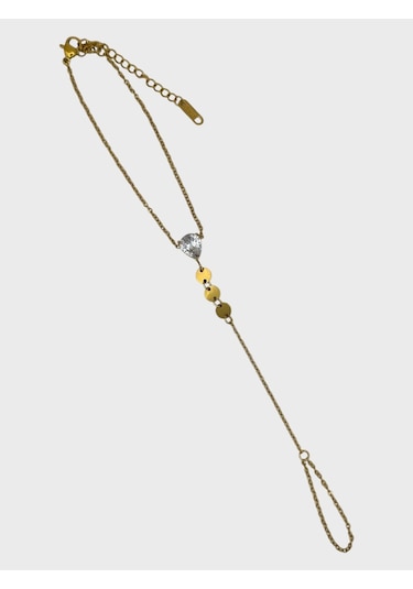 Arnes Jewelry Çelik Zirkon Taşlı Pullu Şahmeran Bileklik Ar578nes Gold