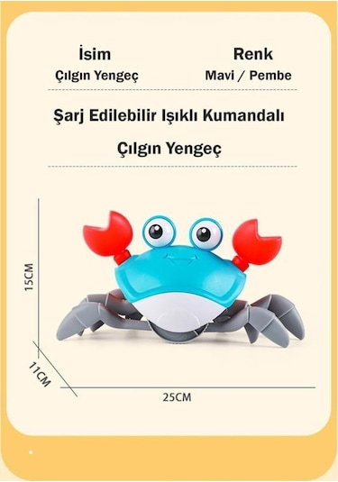 6721e Şarjlı Kumandalı Yengeç