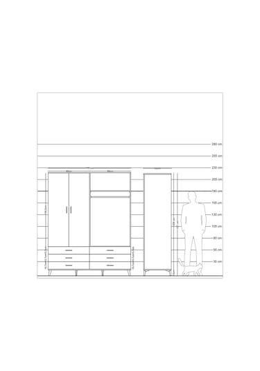 Kronos Gardrop 4 Raflı 6 Çekmeceli 2 Askılı 176x59x221 Antrasit-antrasit/çam Antrasit/çam Kronos Gardrop 4 Raflı 6 Çekmeceli 2 Askılı 176x59x221 Antrasit-antrasit/çam Antrasit/çam