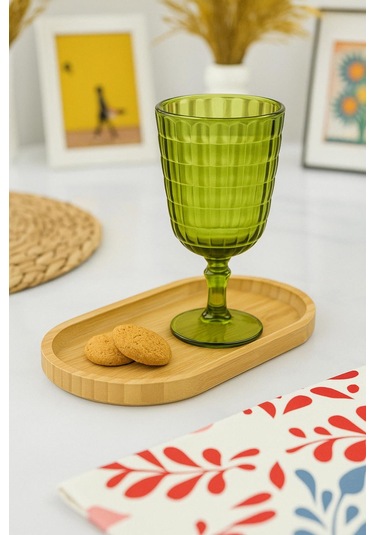 Allegra Koyu Yeşil Kadeh Bardak - 450 Ml Tekli Akrilik Malzeme - Cam Değildir Kırılmaya Dayanıklı