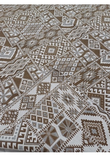 Savan Dokuma Halı Örtüsü 6m² 200 300cm Kale Kahve4 Kahverengi