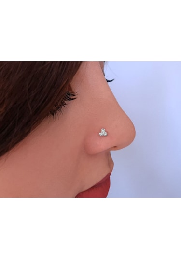 Sirius Toplam 0,09 Karat Pırlanta 3 Taşlı Hızma 0804E0097 Beyaz