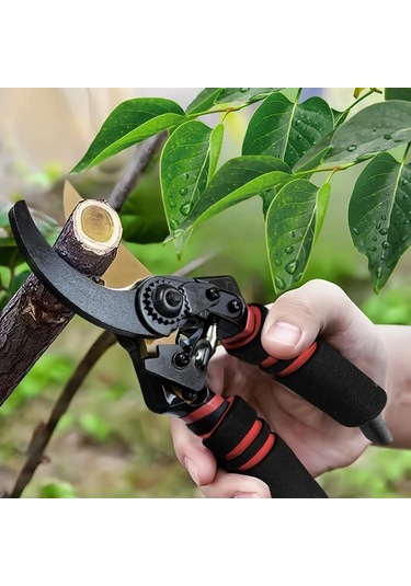 Xuweiwei Kırmızı 1 Adet Ultra Keskin Bahçe Makası - Ergonomik Ve Emniyetli