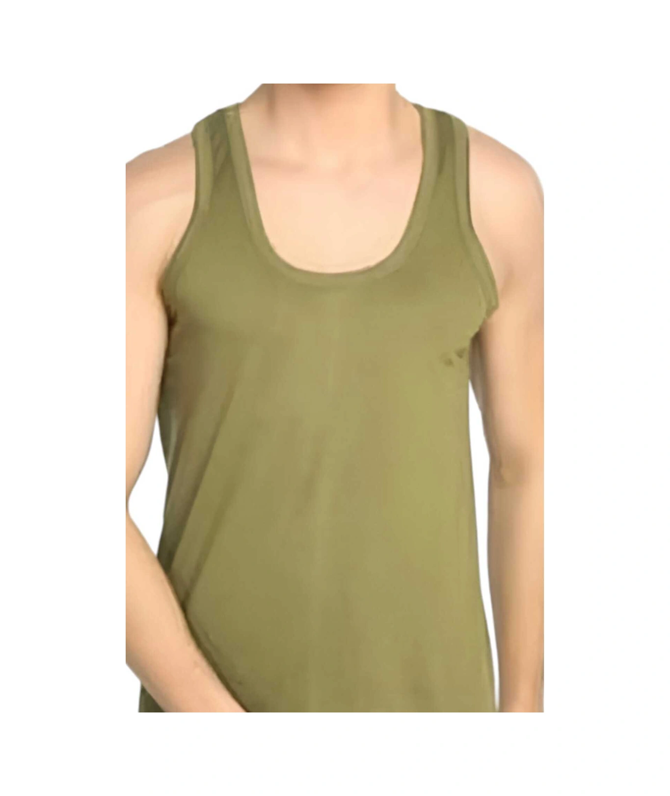 Tezzgelsin Erkek Pamuklu 3'lü Atlet Asker Atleti Asker Çamaşırı Yeşil