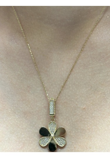 Altın Yonca Model Kolye Ucu 28196-014