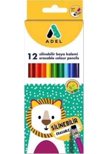Adel Kuru Boya Kalemi Tam Boy 12li - 4 Adet Çok Renkli