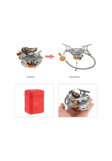 Ganzhoushop Sobası Soba Ocak Lixada Gaz Brülör Adaptör + Ju Gümüş