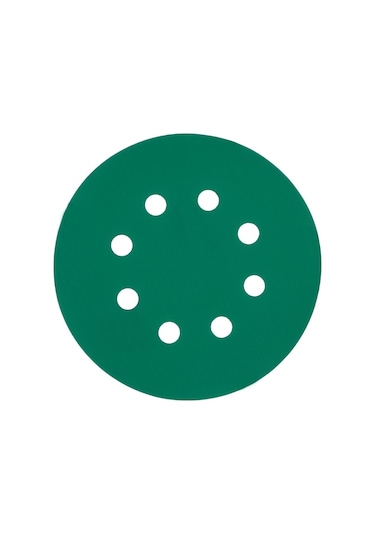 Yeşil Esnek Cırtlı Disk Zımpara 125 Mm 8 Delikli 400 Kum