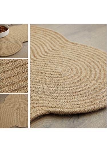 Ocean Home Textile Jüt Halat Çok Amaçlı Dekoratif İç Dış Kapı Önü Kemik Paspas73 x 43 CM