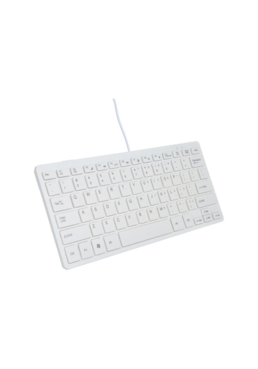 Geeksen "taşınabilir Mini Usb Klavye - Ergonomik Tasarım Ve Rahat Çikolata Tuşları İle Ofis/ev Kullanımı" Beyaz
