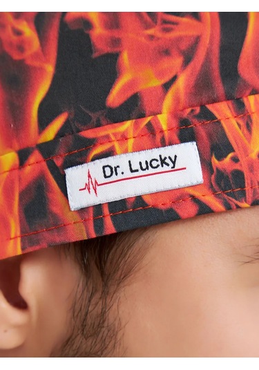 Dr. Lucky Pamuklu Tıbbi Bandana Ateş 383515402