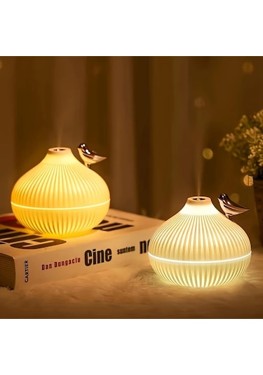 Techbloom 1 X 10 14 Oz Led Işık Soğuk Buhar Nemlendirici Usb Aromaterapi Difüzör Taşınabilir Mini Oda Nemlendirici White