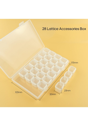 Geeroyoo "28 Bölmeli Şeffaf Tırnak Aleti Saklama Kutusu - Taşınabilir Ve Dayanıklı Pp Malzeme" Diğer