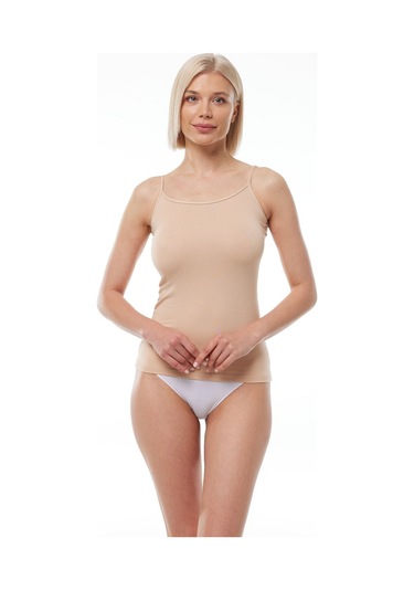 Malabadi Kadın Ten Ayarlanabilir Ip Askılı Modal Atlet 140 Ten Rengi