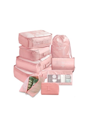 Yifomall Siyah Seyahat Organizer Seti 9 Parça - Çanta İçindeki Giysi Ve Eşya Bölücü Poşetler, Pratik Ve Dayanıklı Malzeme