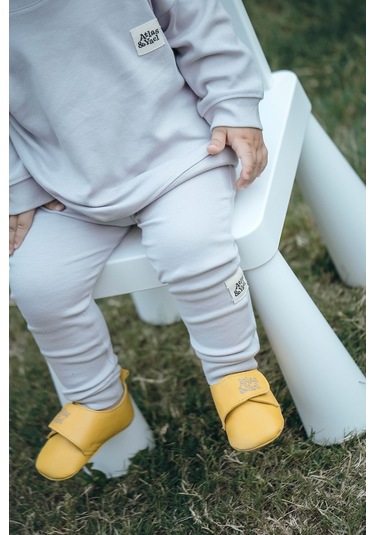 Atlas&yael %100 Organik Gots Belgeli Antialerjik Gri Bebek Takımı - Gri