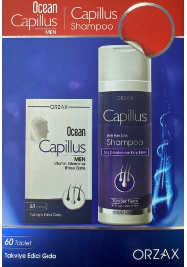 Ocean Capillus Takviye Edici Gıda 60 Tablet + Capillus Şampuan 200 ML