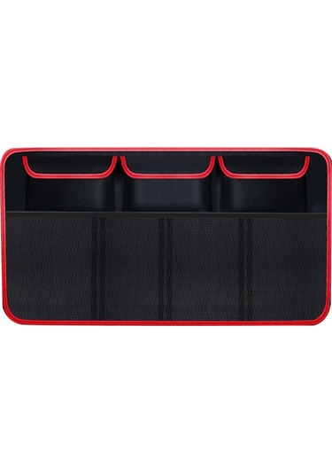 Otomatik Bagaj Depolama Çanta - 4 Ağızlı + 3 Küçük Çanta, Oxford Kumaşı, Siyah-kırmızı Geliştirilmiş Versiyon Siyah Siyah