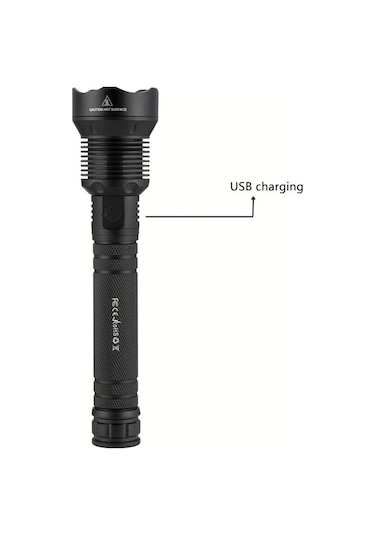 Xuweiwei Alonefire 4000 Lümen Zoomlu H007 Batarya Yok Usb Şarj Edilebilir Led Fener Kamp Yürüyüş Taktik 18650 26650 Pil Altın