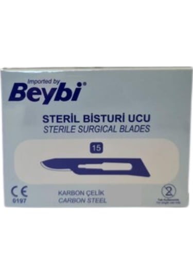 Beybi - Bistüri Ucu No : 15 - 100 Adet - 1 Paket