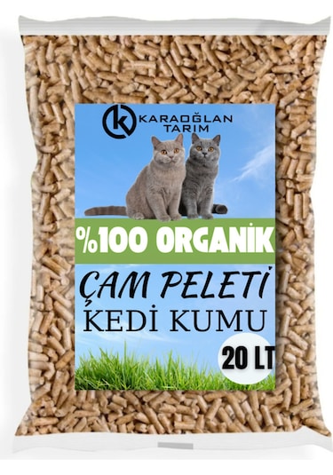 Kedi Kumu Organik %100 Çam Peleti Kokulu 10 Kg 20lt