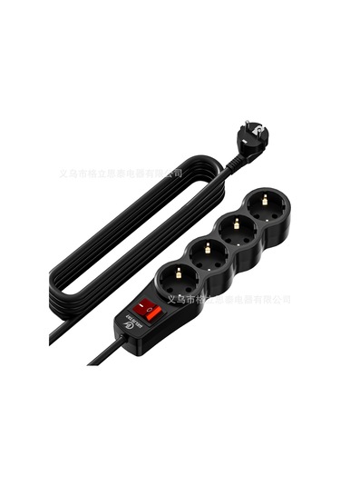 Joyjadehub 4 Soketli Güç Şeridi Fransız Standardı Dört Konumlu