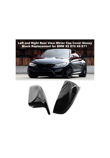 Wezone Bmw X5 E70 X6 E71 İçin Abs Materyal Siyah Ayna Kapağı - Gz.fk041gl/r Lh