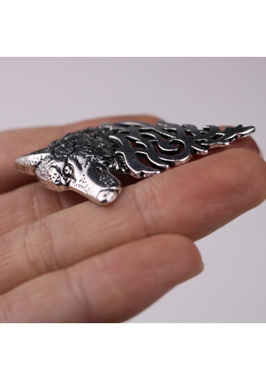 Homyl Retro Erkek Kadın Yaka Sopa Pin Broş Rozeti Kravat Gümüş