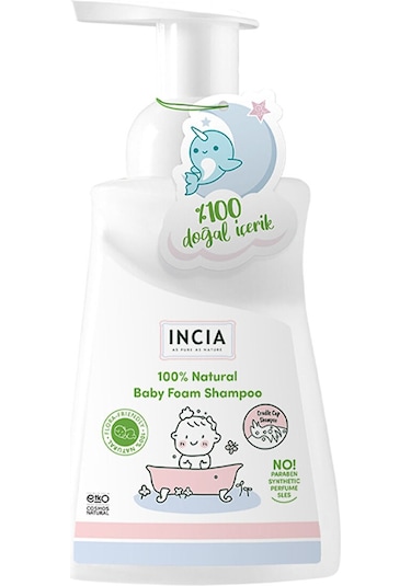 Incıa Bebekler İçin Doğal Saç Ve Vücut Köpük Şampuan 200 Ml INC-000063