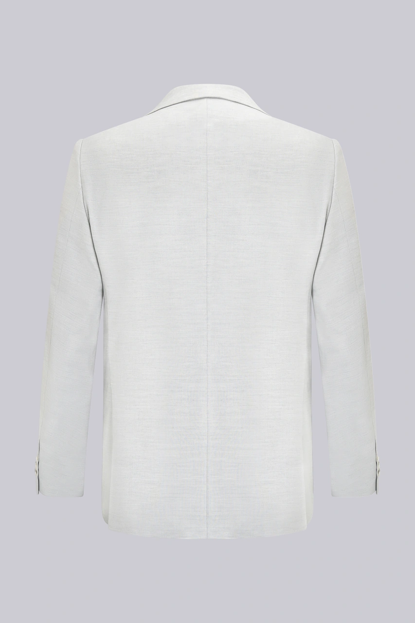 Gri Slim Fit Sivri Yaka Klasik Takım Elbise Gri