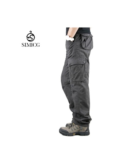 Erkekler 3d Outdoor Altı Cepli Tulum Gri