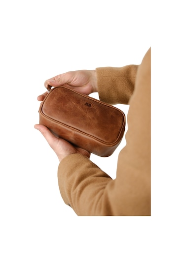 Mft Leather Hakiki Deri Unisex El Çantası Naina 1134 Tiguan Taba